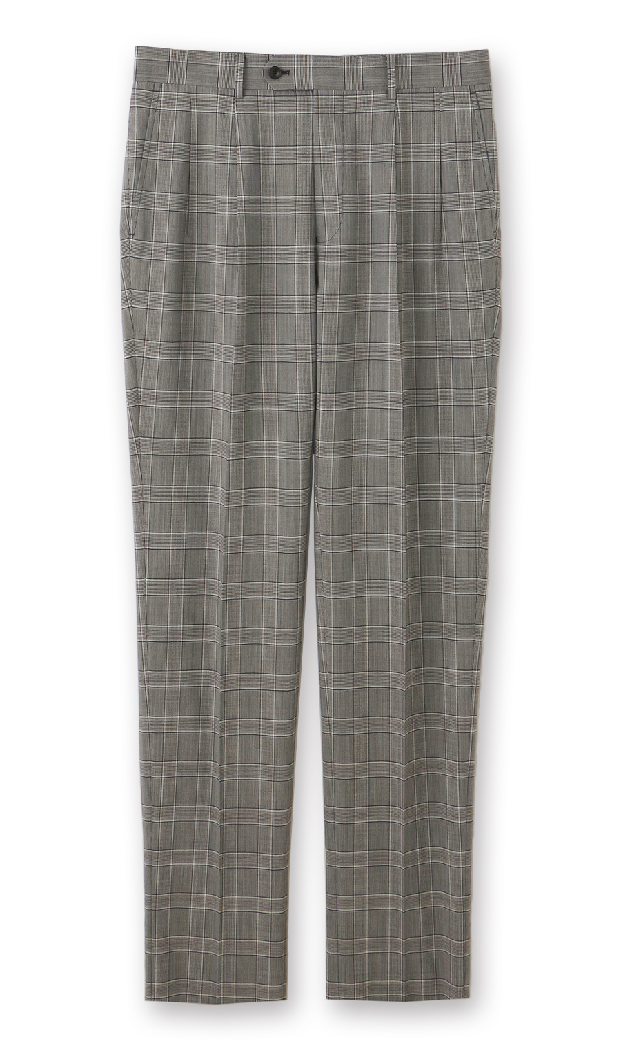 ツープリーツテーパードパンツ グレージュ S