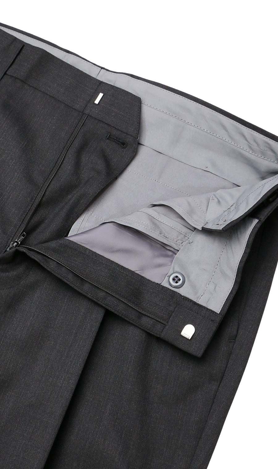 スタンダードスラックス【ツータック】【Plastics Smart】 チャコール 115cm