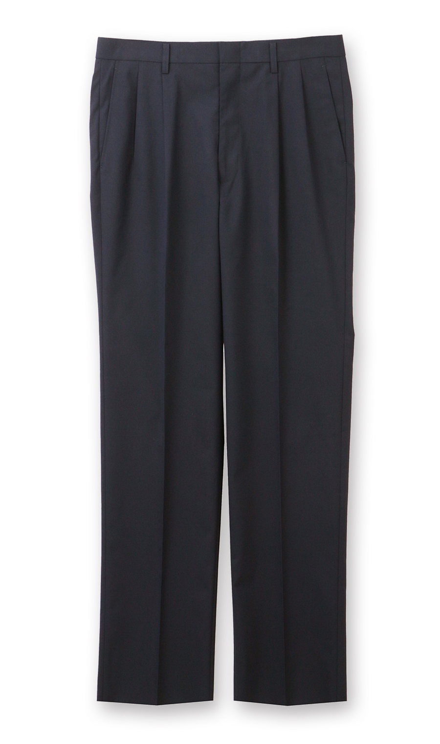 スタンダードスラックス【ツータック】【Plastics Smart】 ネイビー 79cm