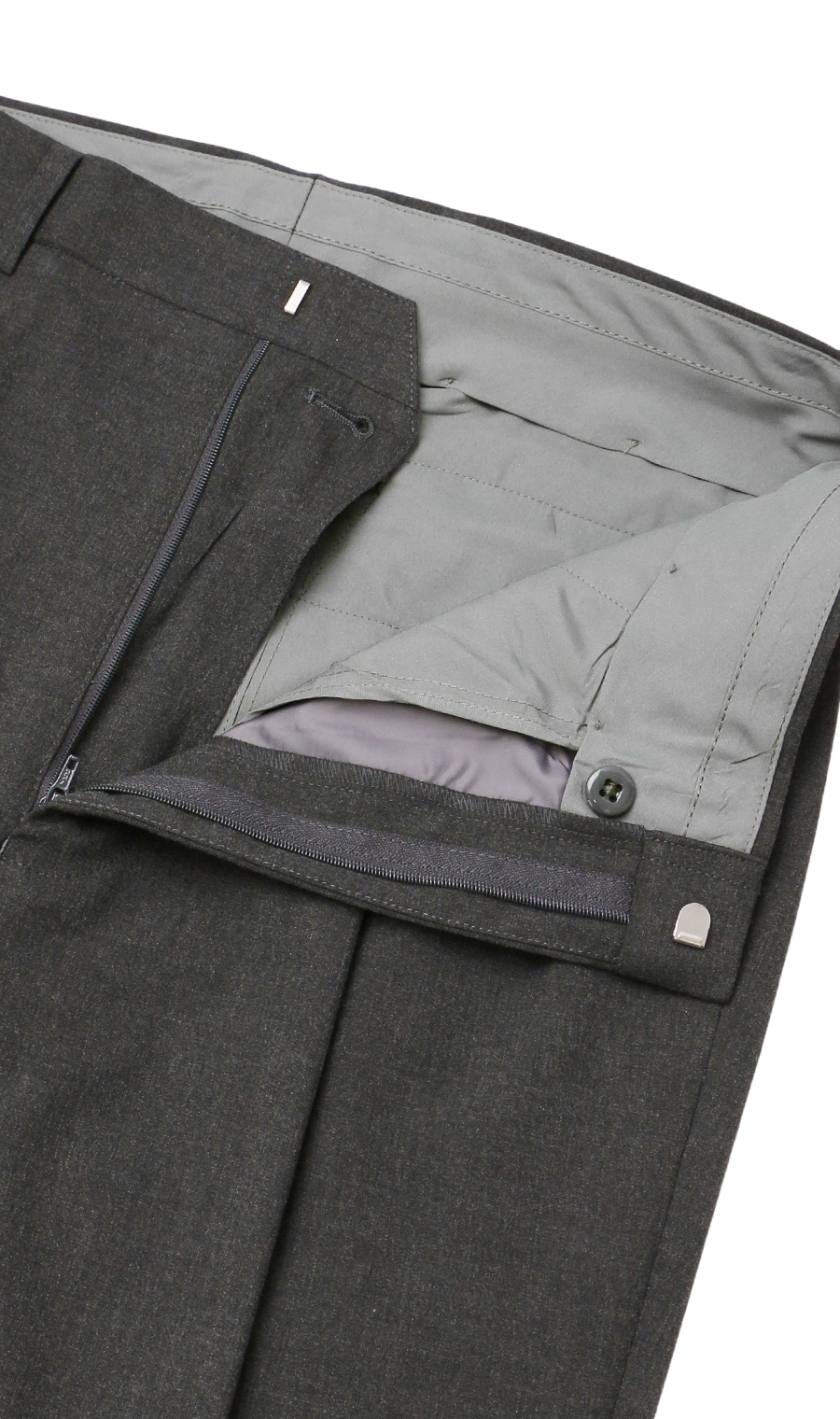 スタンダードスラックス【ツータック】【Plastics Smart】 チャコール 79cm