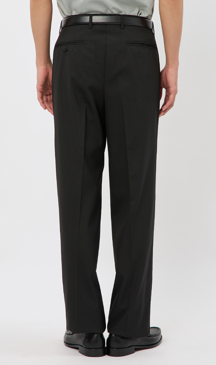 スタンダードスラックス【ツータック】【Plastics Smart】 ブラック 79cm