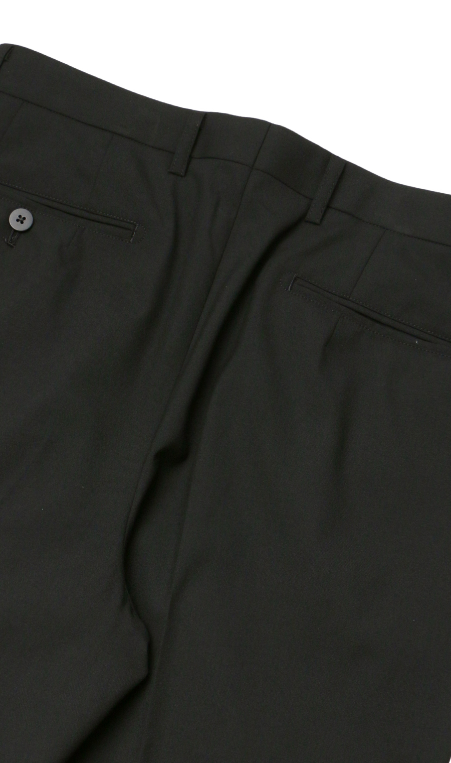 スタンダードスラックス【ツータック】【Plastics Smart】 ブラック 79cm