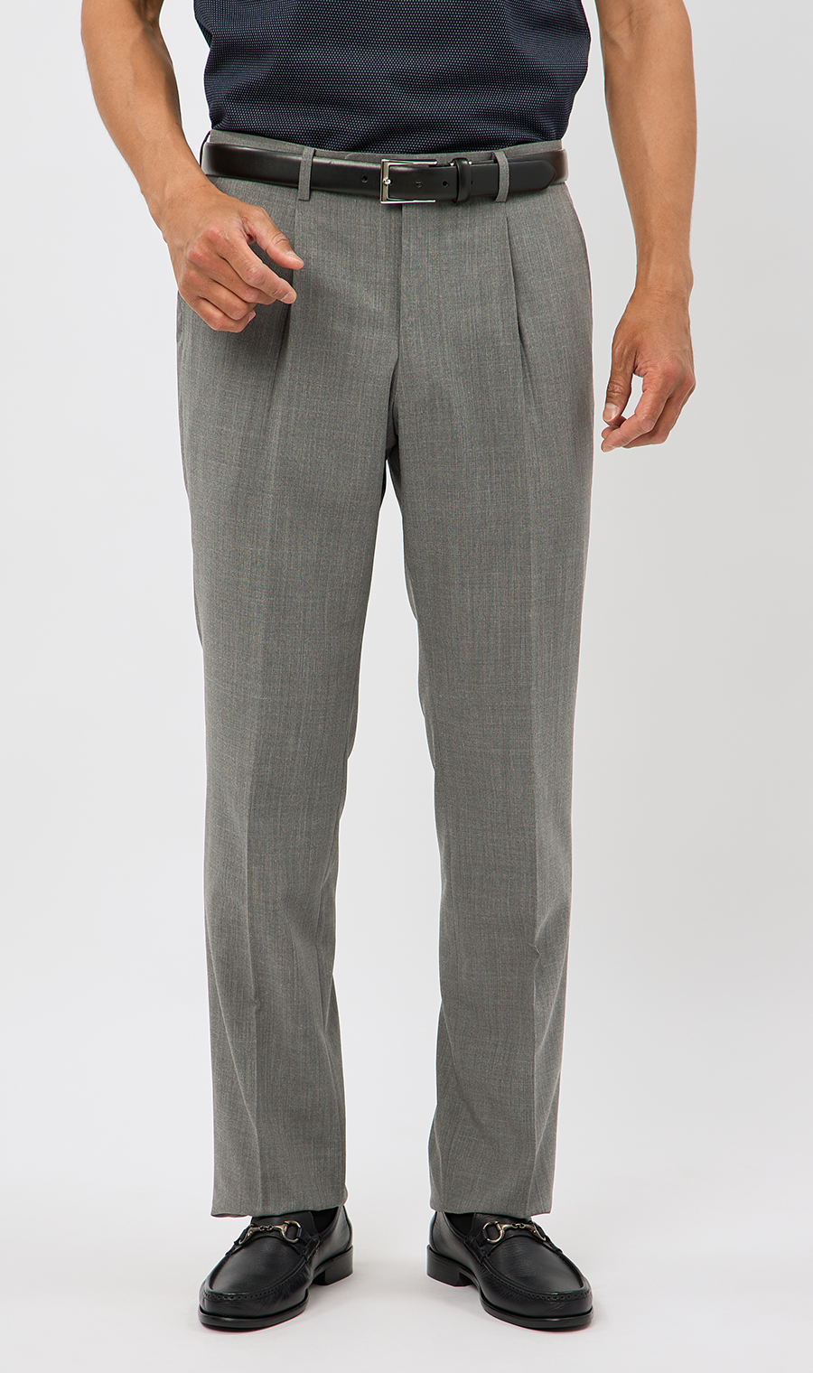 プレミアムスタンダードスラックス【ワンタック】 グレー 79cm