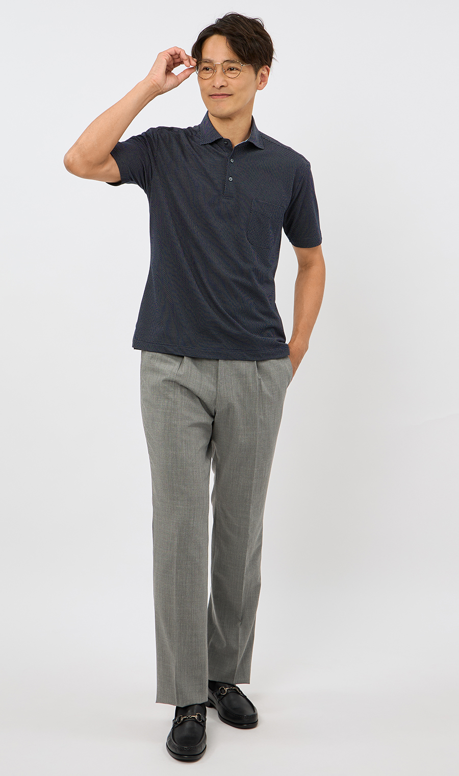 プレミアムスタンダードスラックス【ワンタック】 グレー 79cm