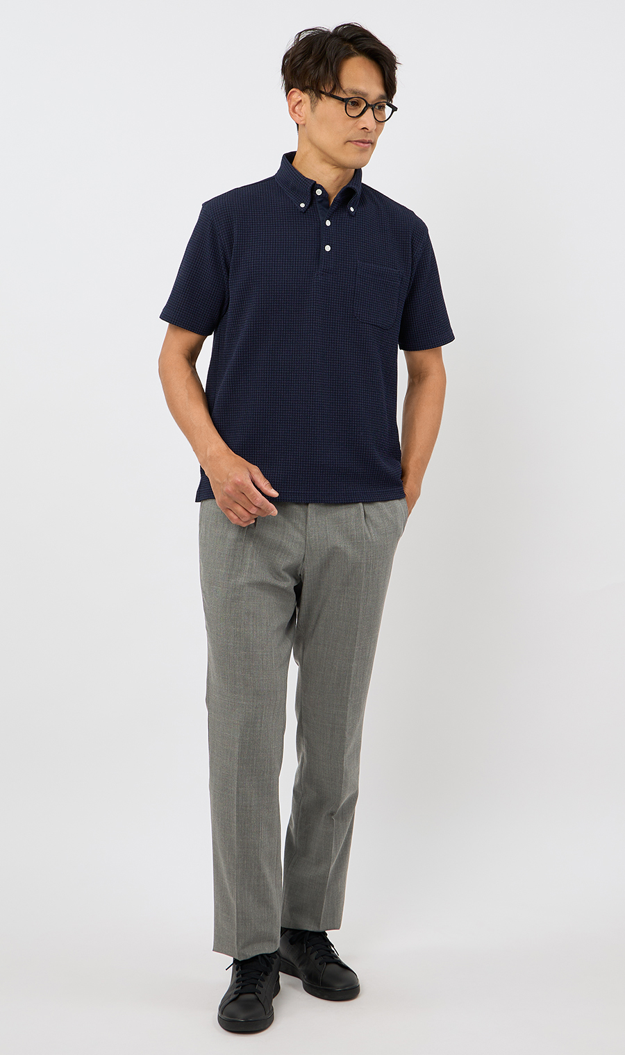 プレミアムスタンダードスラックス【ワンタック】 グレー 79cm