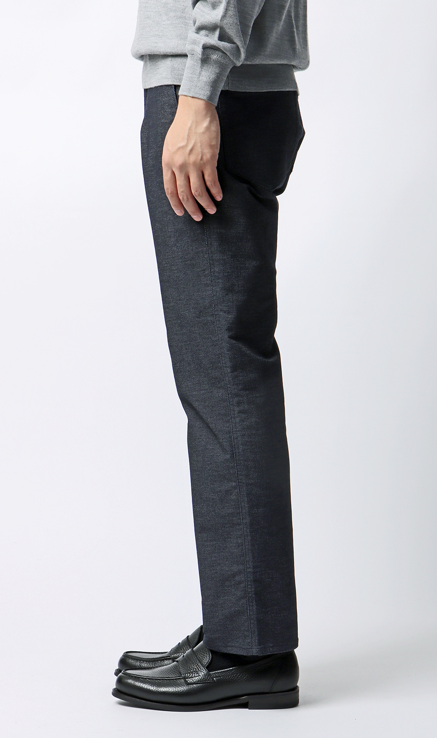 ハイストレッチパンツ【裾上げ済み】 ネイビー M