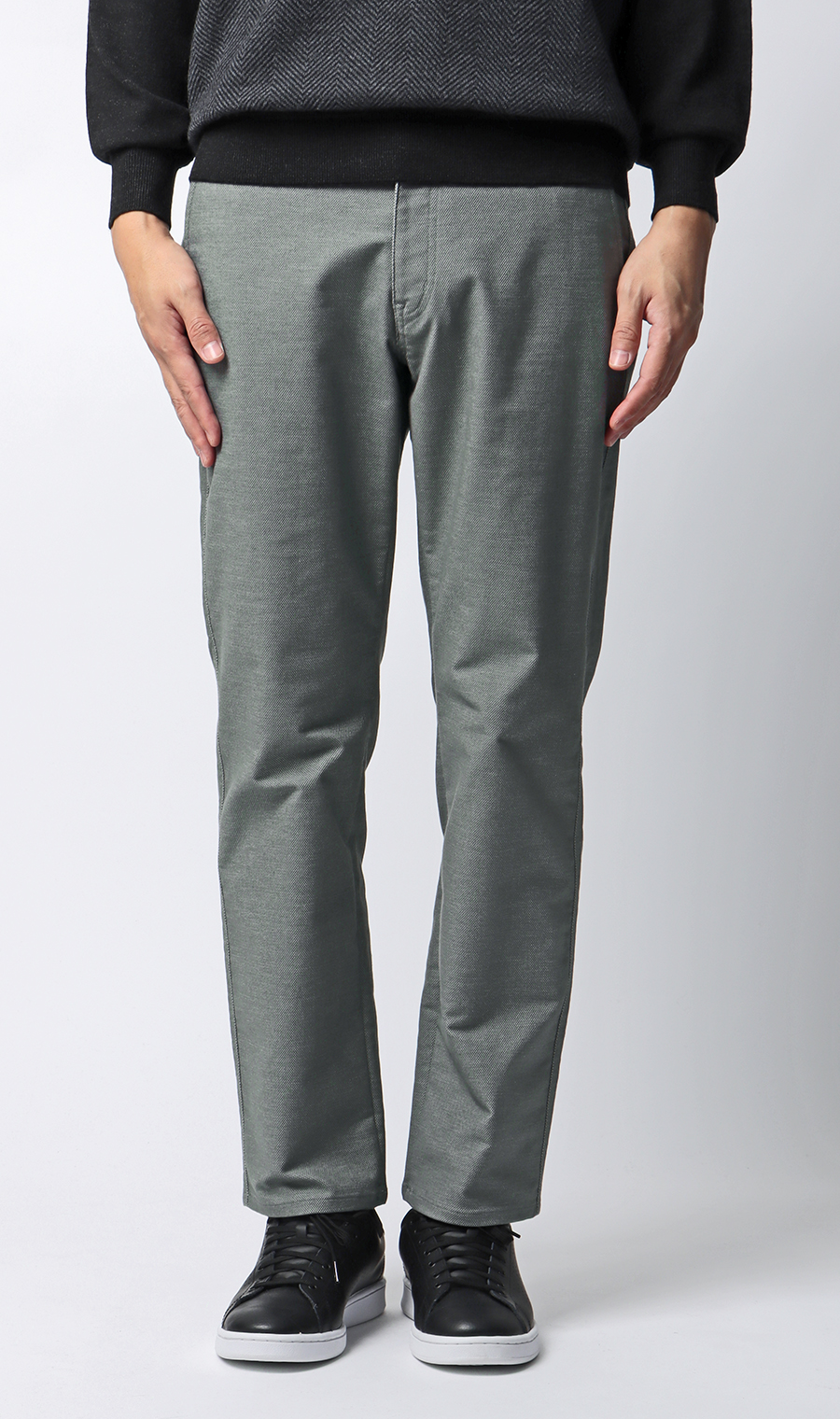 ハイストレッチパンツ【裾上げ済み】 グレー M