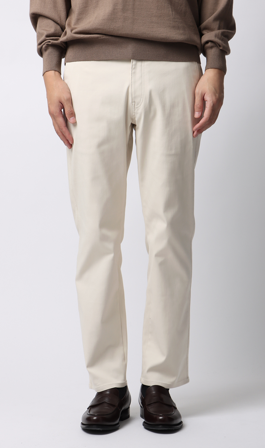 ハイストレッチパンツ【裾上げ済み】 ホワイト M