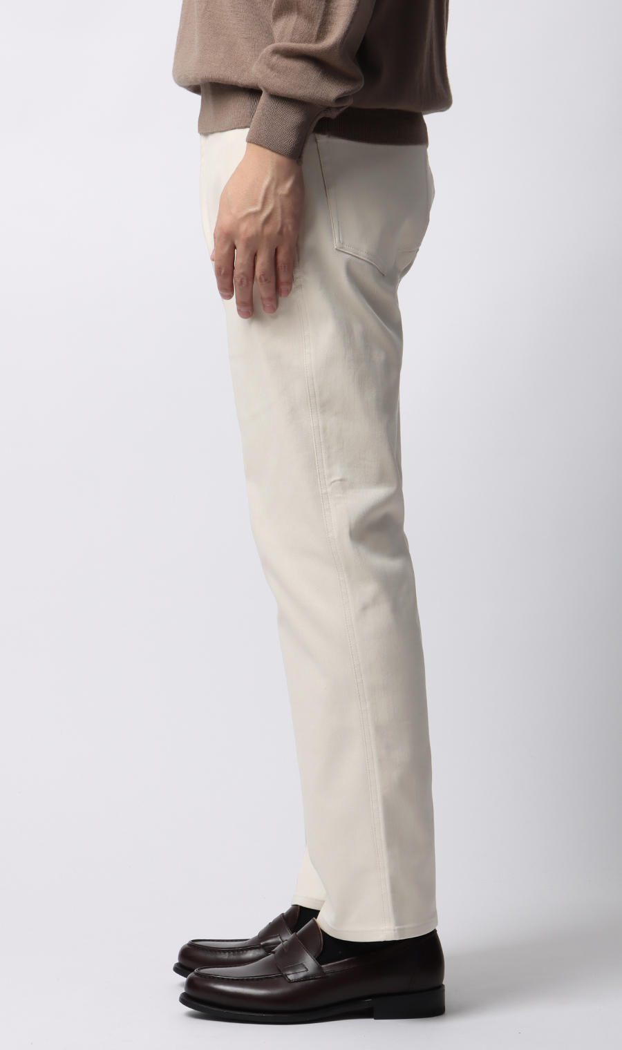 ハイストレッチパンツ【裾上げ済み】 ホワイト M