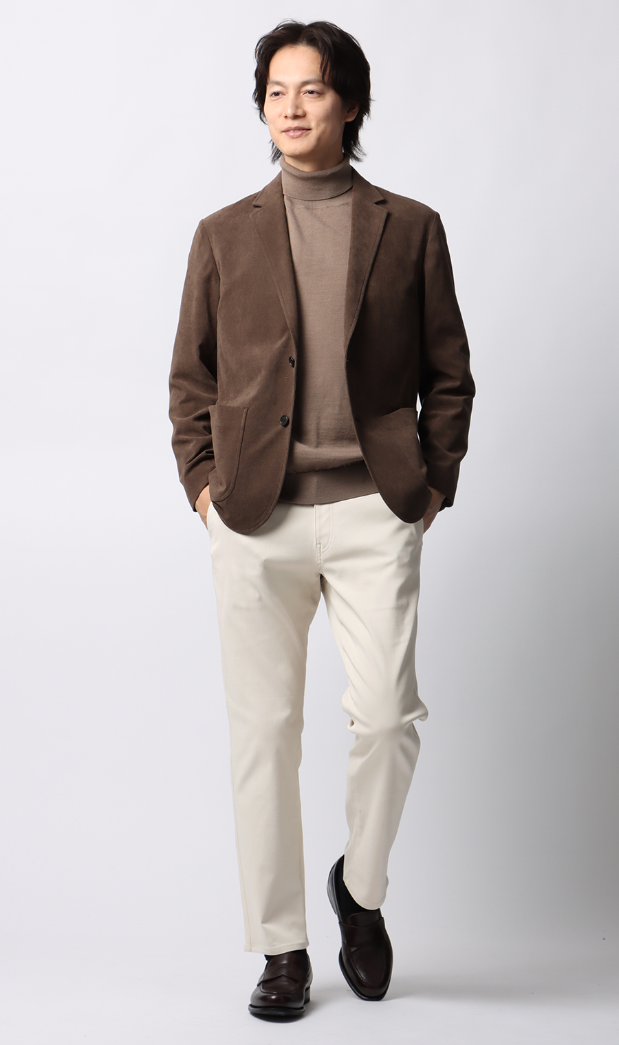 ハイストレッチパンツ【裾上げ済み】 ホワイト M