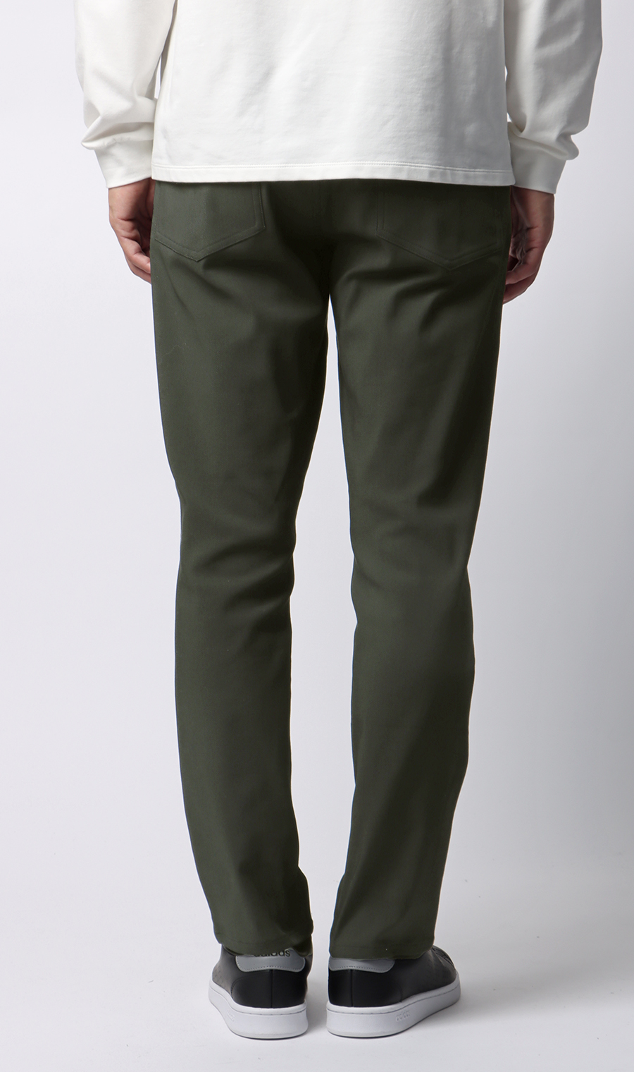 ハイストレッチパンツ【裾上げ済み】 ブラック M