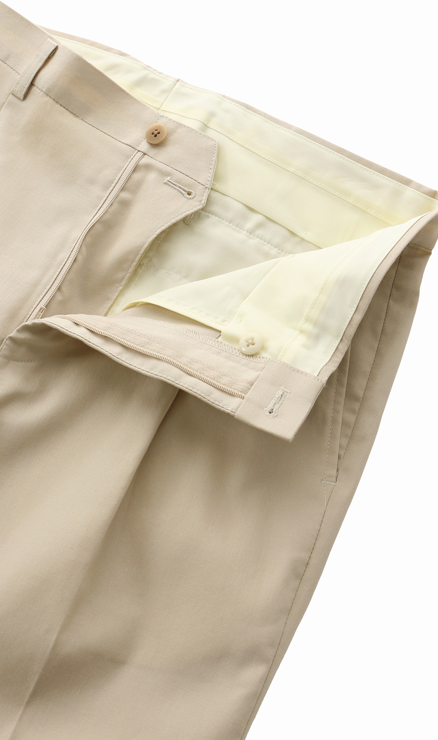 スタンダードスラックス【ワンタック】【#すごチノ】【裾上げ済み】 ベージュ 79cm