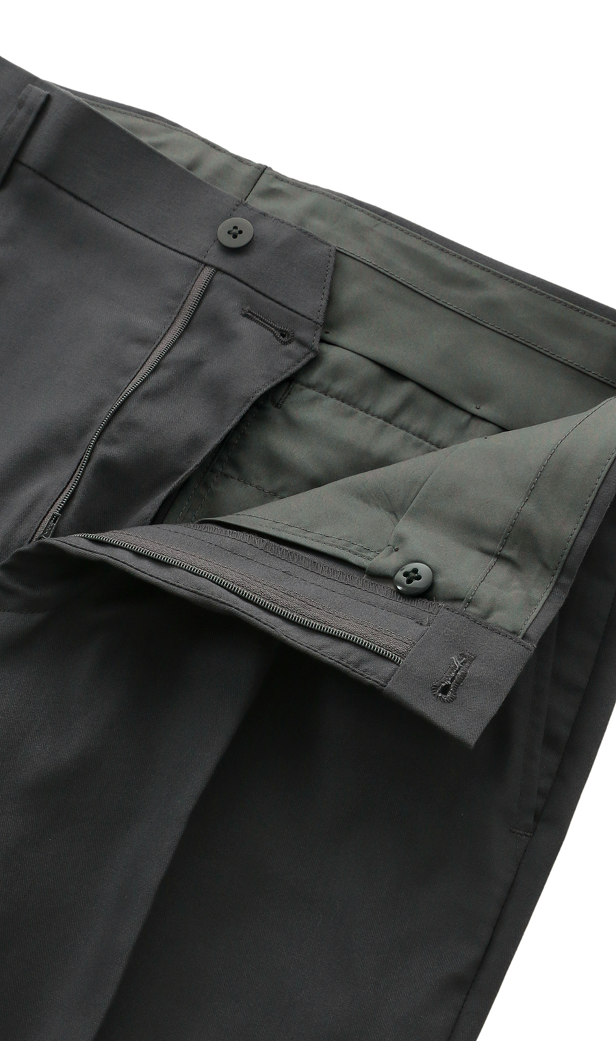 スタンダードスラックス【ワンタック】【＃すごチノ】【裾上げ済み】 チャコール 79cm