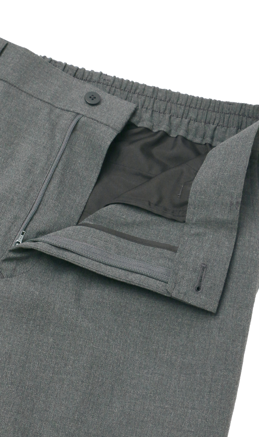 スタンダードスラックス【ノータック】【＃すごスラ】【裾上げ済み】 グレー 76cm