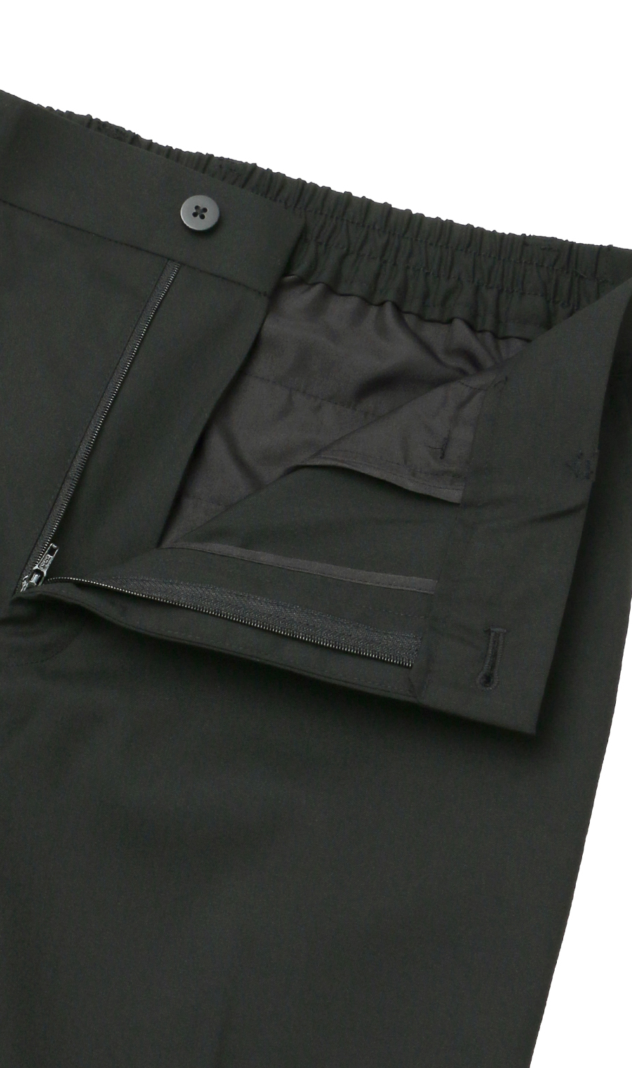 スタンダードスラックス【ノータック】【＃すごスラ】【裾上げ済み】 ブラック 76cm