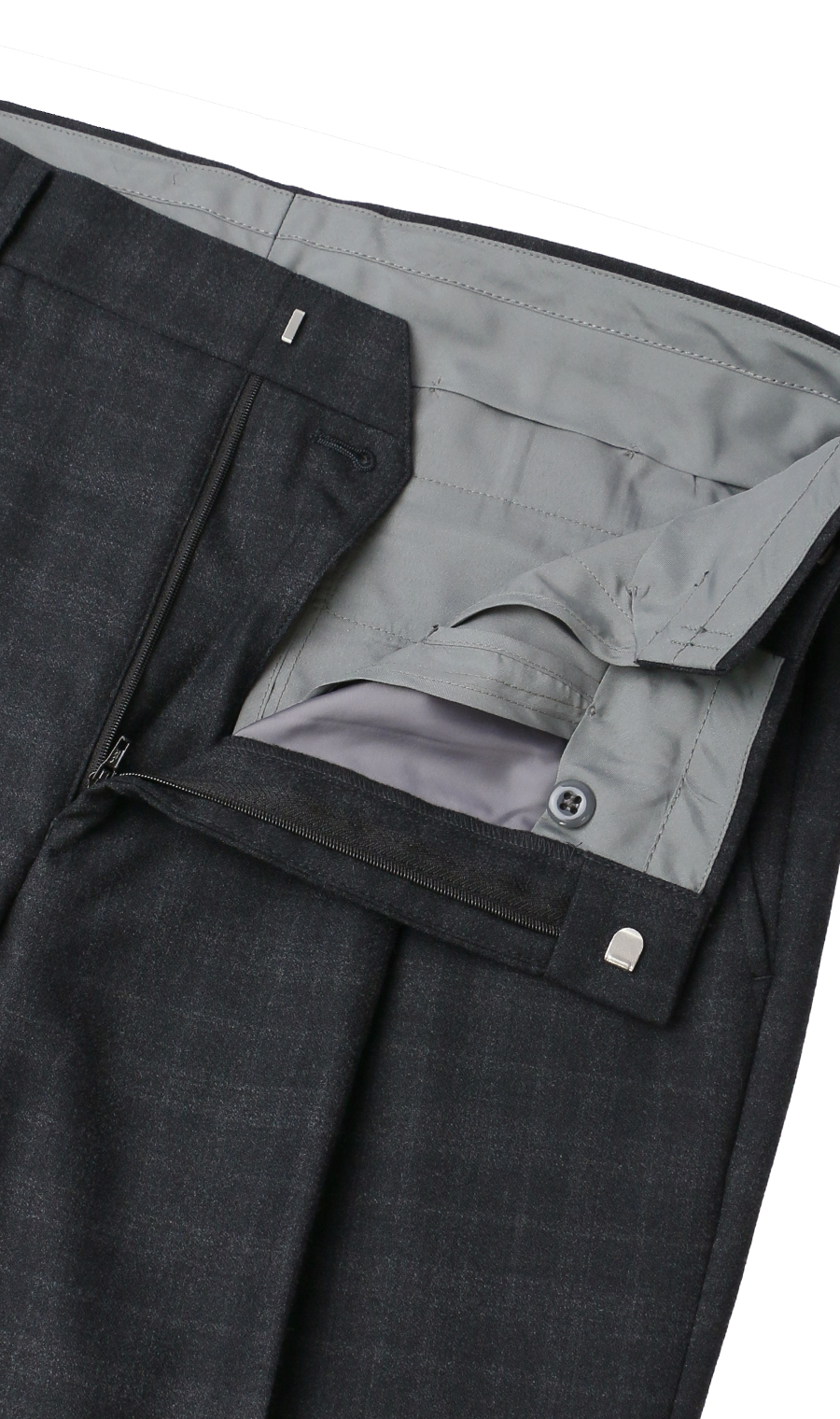 スタンダードスラックス【ワンタック】【Plastics Smart】 チャコール 82cm