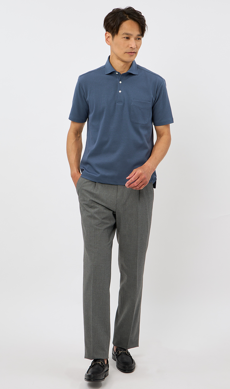 スタンダードスラックス【ワンタック】【＃すごスラ】 グレー 76cm