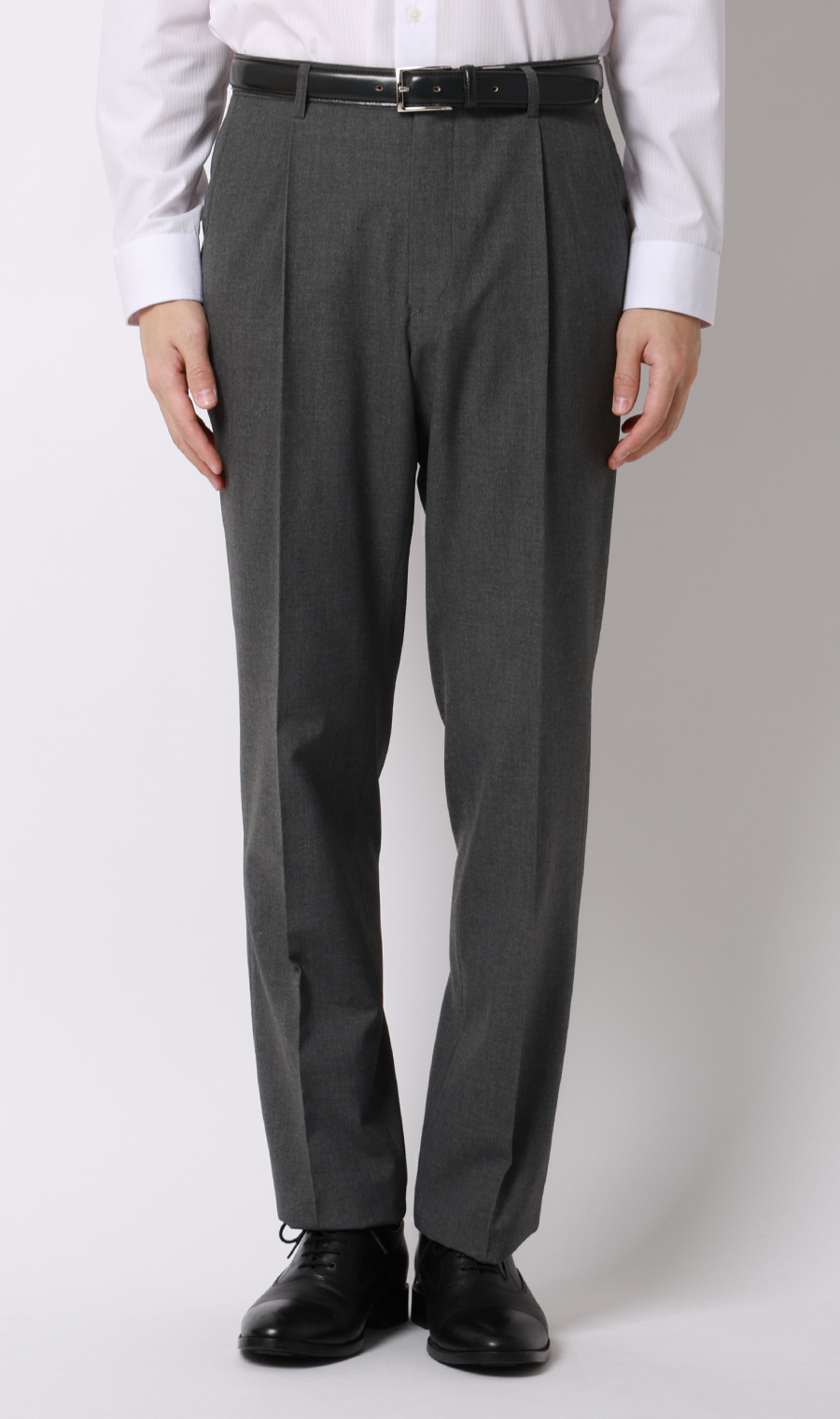 スタンダードスラックス【ワンタック】【＃すごスラ】 グレー 76cm