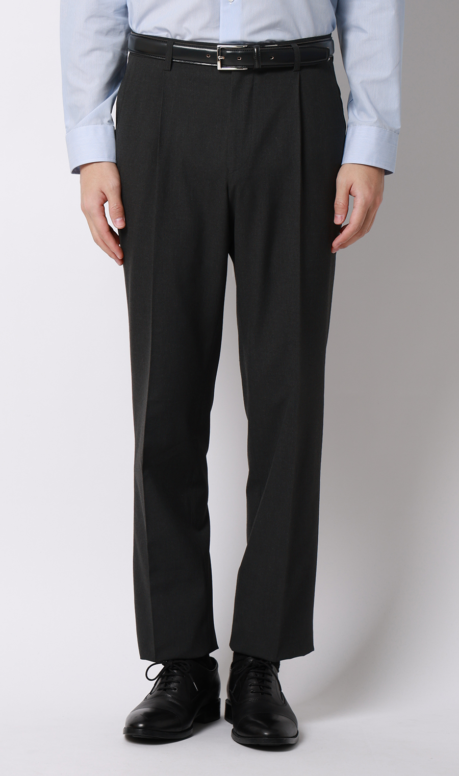 スタンダードスラックス【ワンタック】【＃すごスラ】 チャコール 76cm