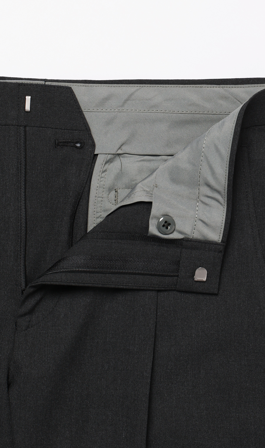 スタンダードスラックス【ワンタック】【＃すごスラ】 チャコール 76cm