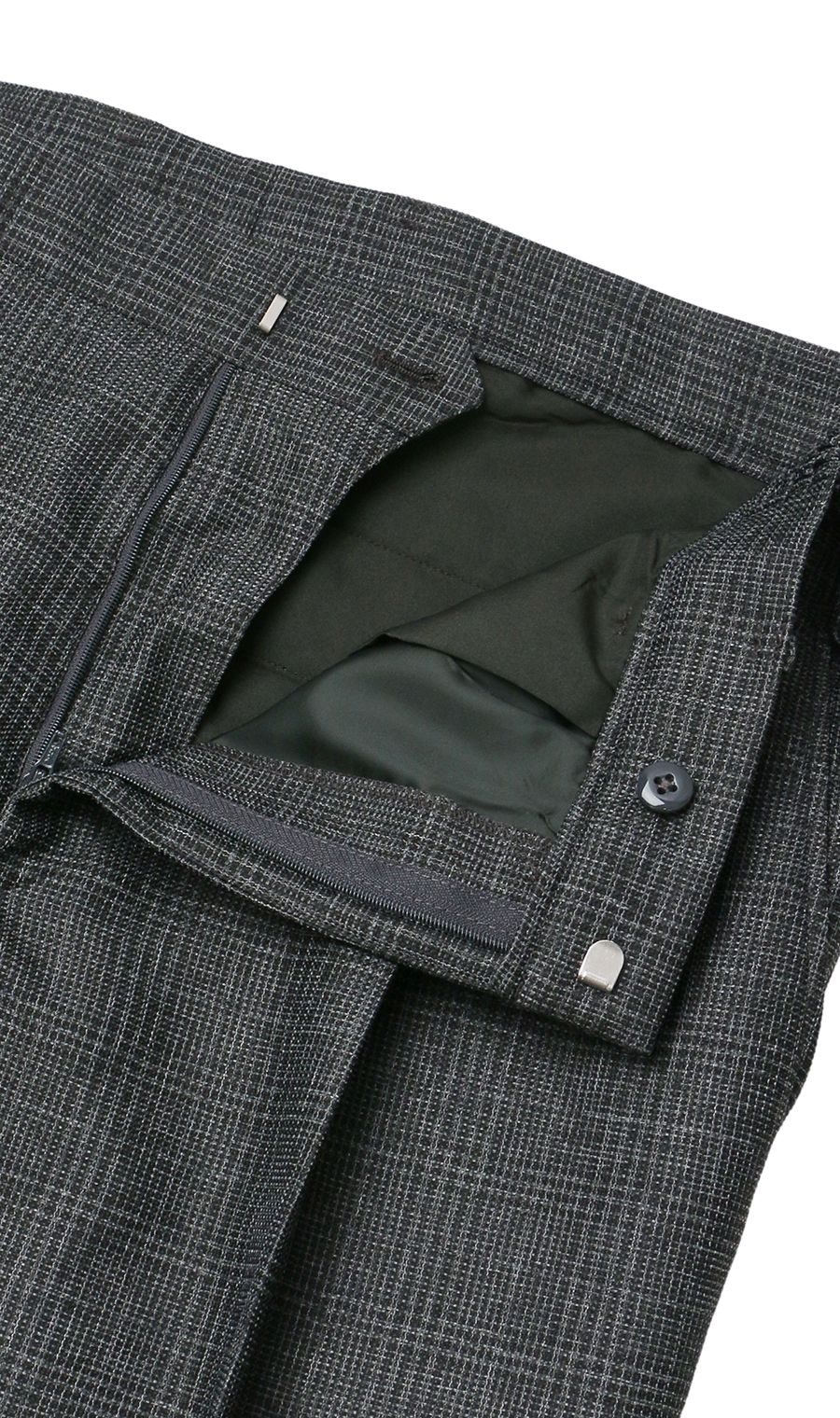 スタンダードスラックス【ワンタック】【LENO CLOTH】【セットアップ着用可】【裾上げ済み】 グレー系 79cm