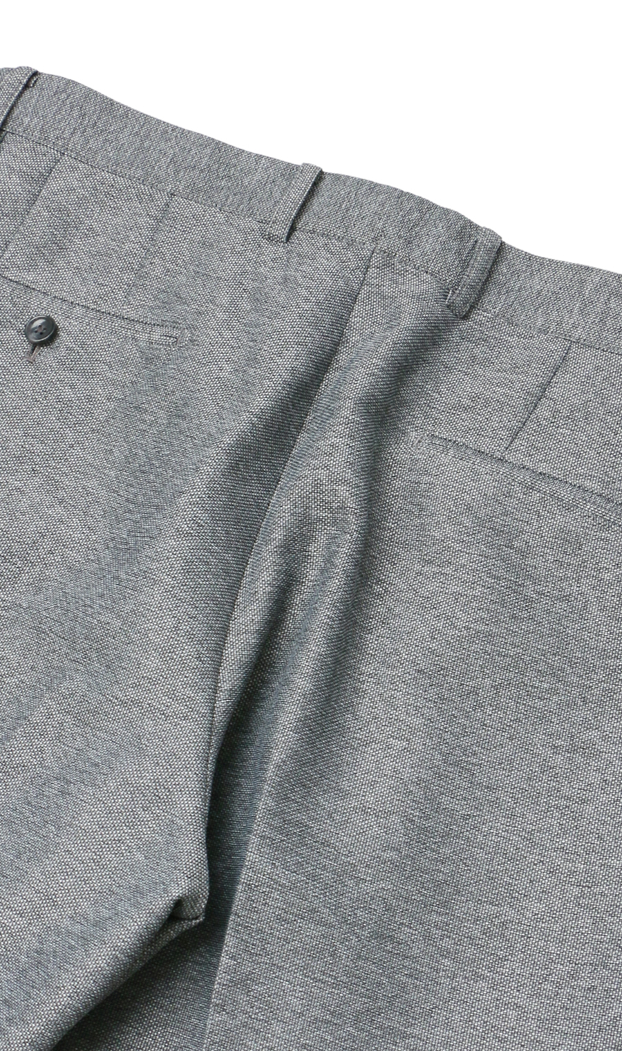 スタンダードスラックス【ワンタック】【LENO CLOTH】【セットアップ着用可】【裾上げ済み】 ライトグレー 85cm