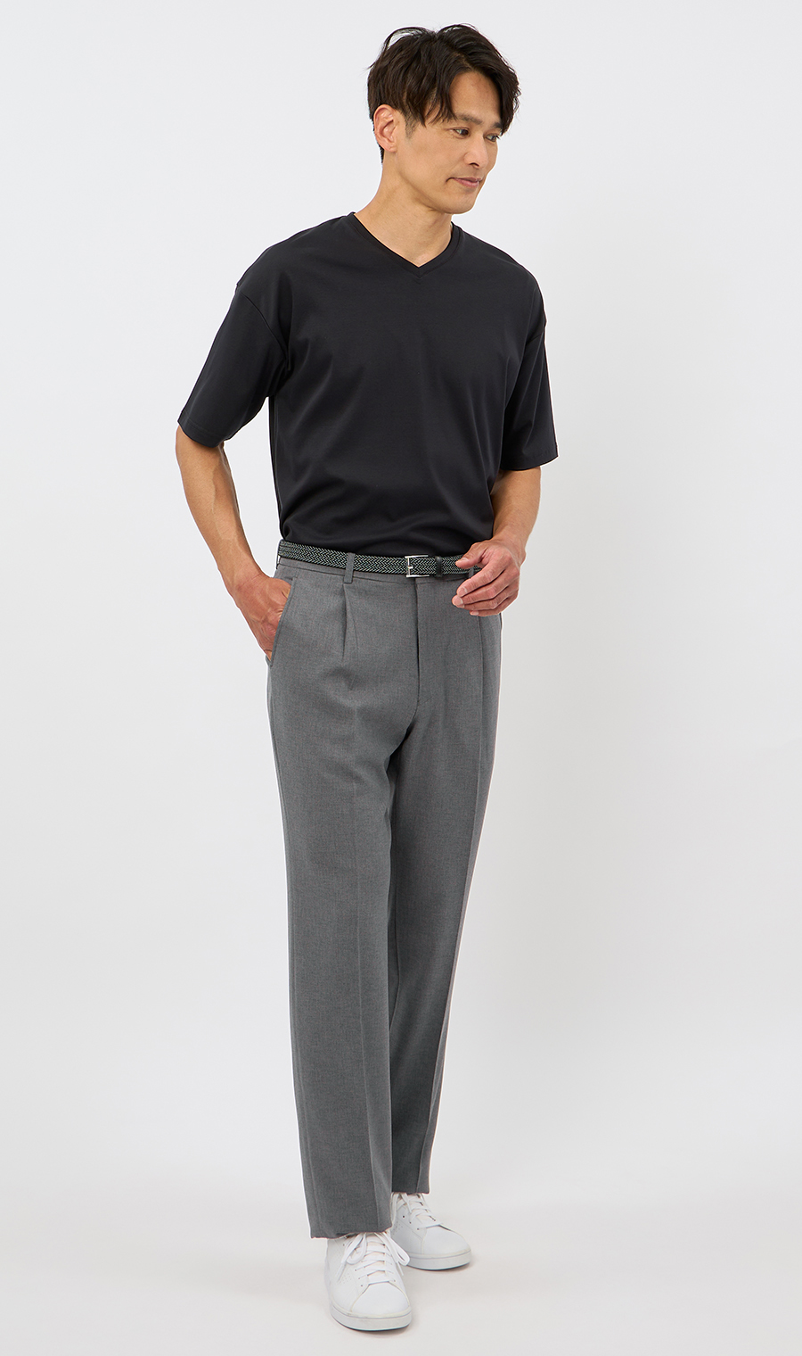 スタンダードスラックス【ワンタック】【＃すごスラ】【Plastics Smart】 グレー 79cm