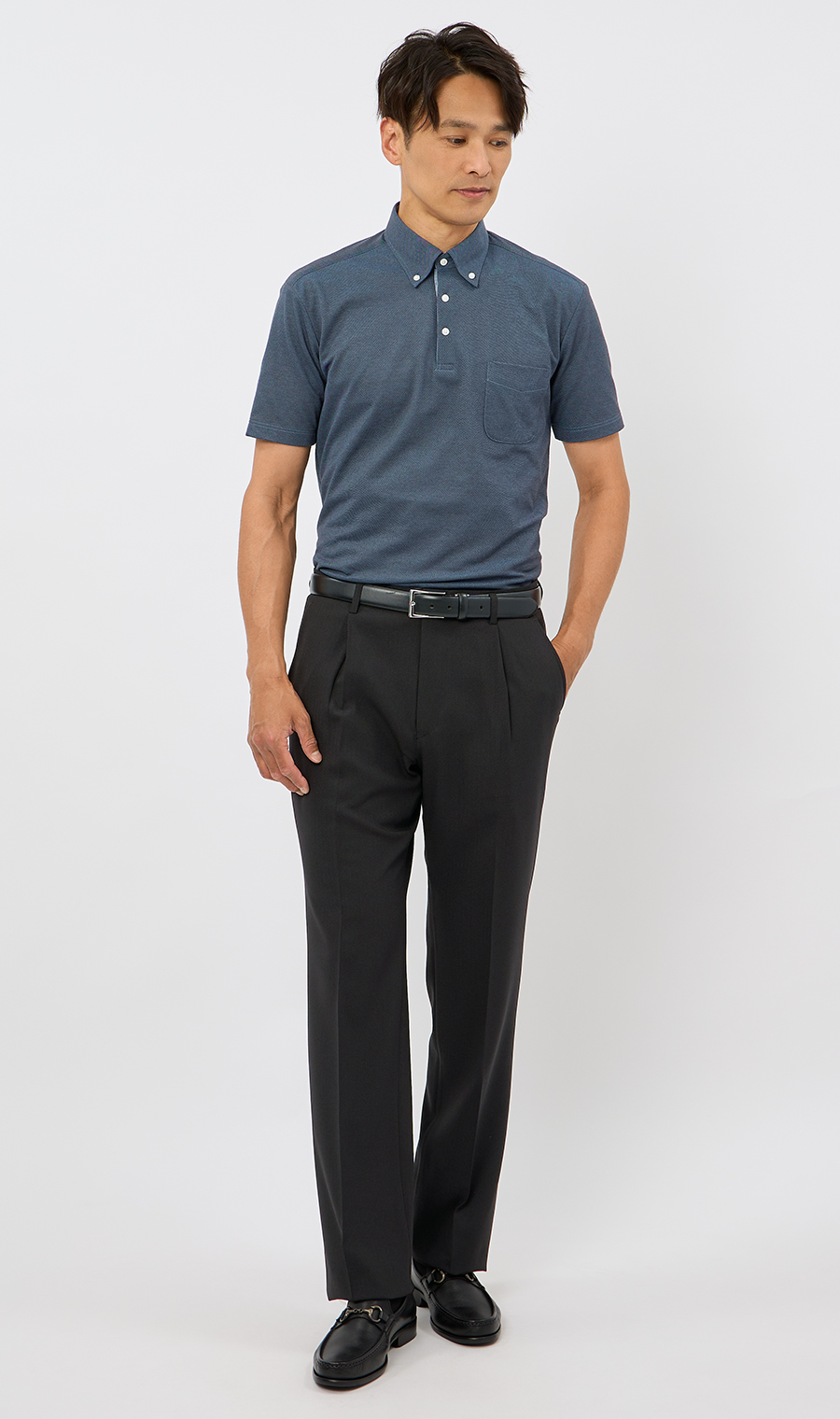 スタンダードスラックス【ワンタック】【＃すごスラ】【Plastics Smart】 ブラック 79cm