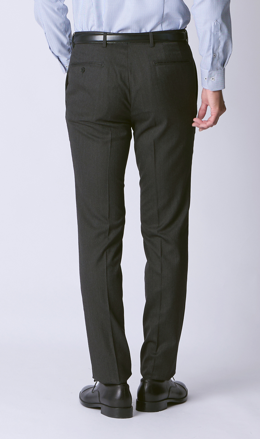 スタイリッシュスラックス【ノータック】【Plastics Smart】 チャコール 79cm