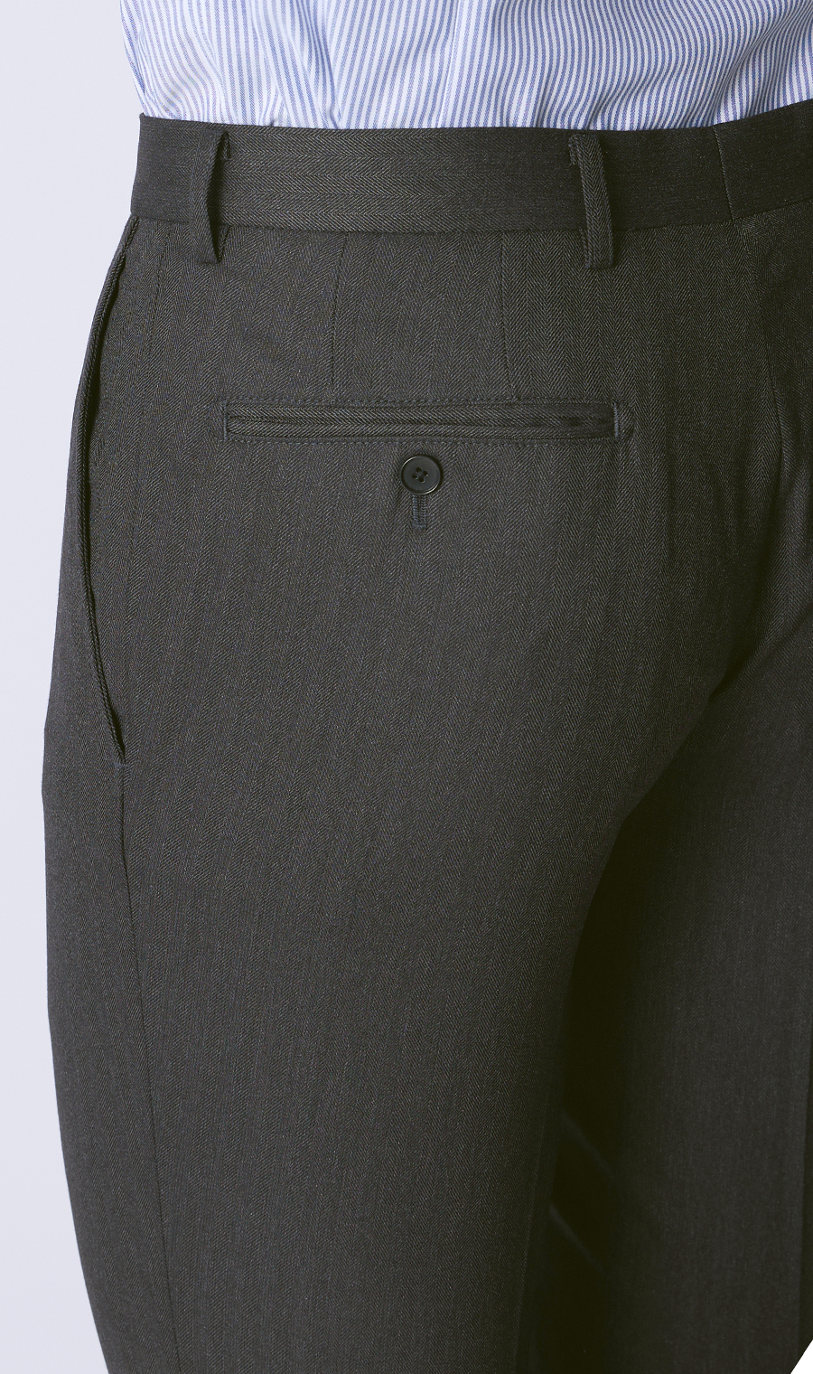 スタイリッシュスラックス【ノータック】【Plastics Smart】 チャコール 79cm