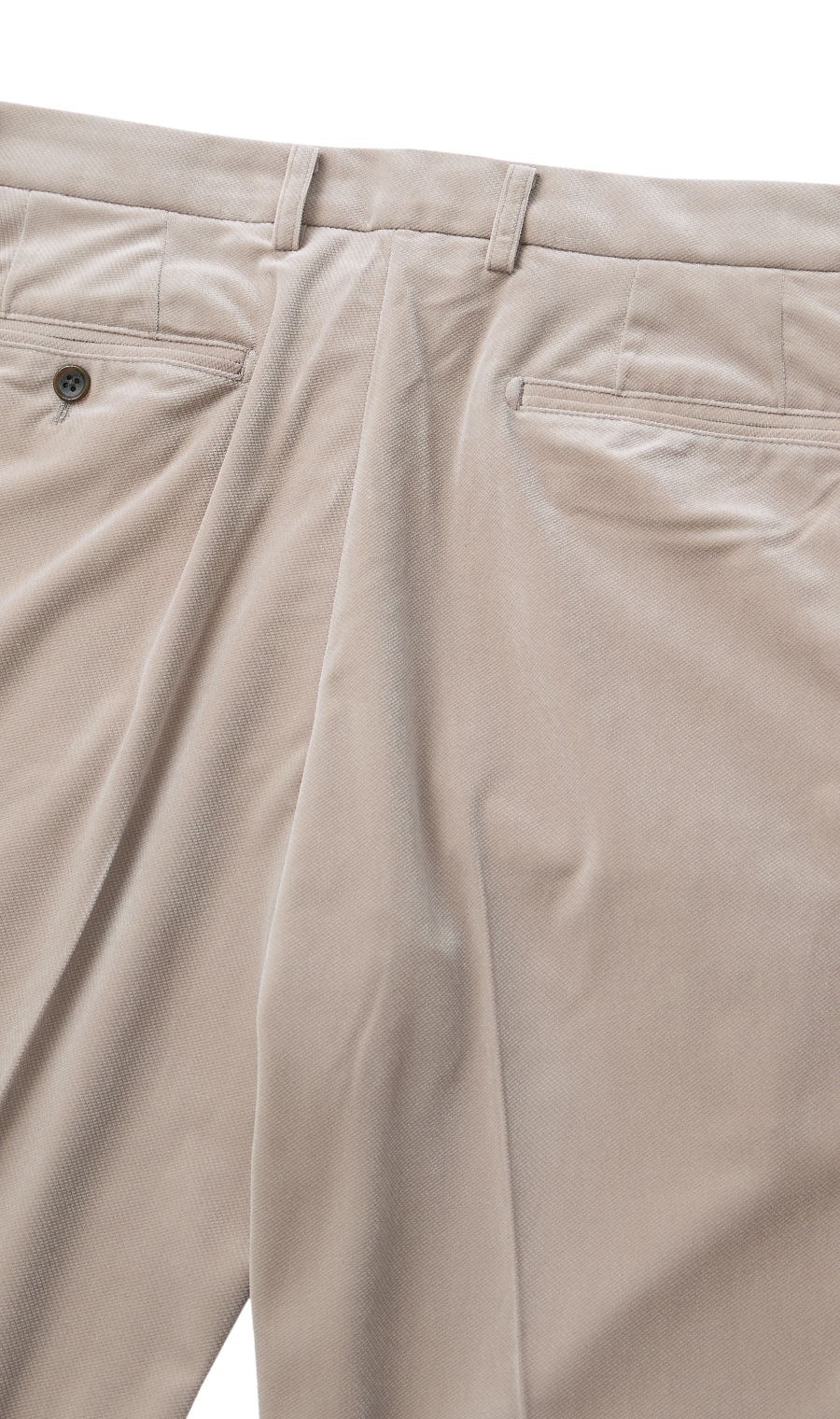 ハイストレッチワンタックパンツ【裾上げ済み】 ベージュ M