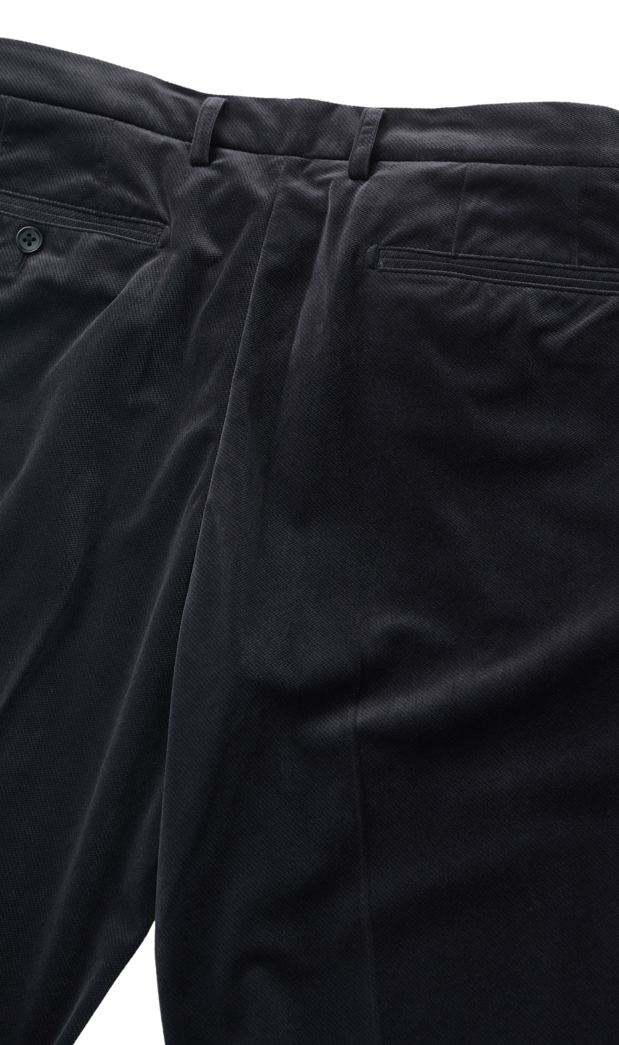 ハイストレッチワンタックパンツ【裾上げ済み】 ブラック M