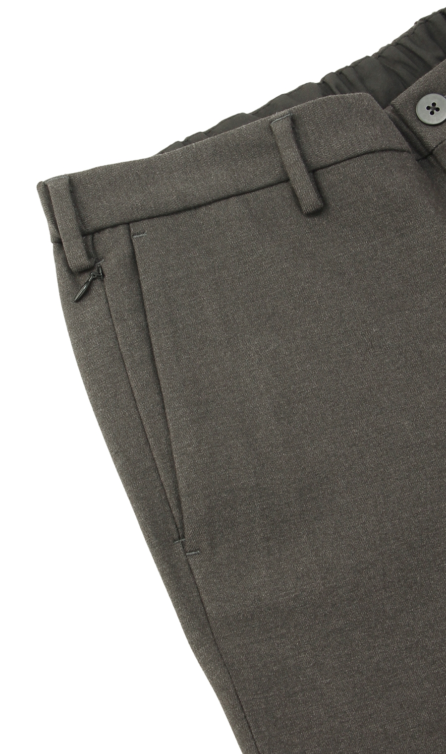 スタイリッシュスラックス《裾上げ済み》《暖パン》《ノータック》《WEB・一部店舗限定》 チャコール LL