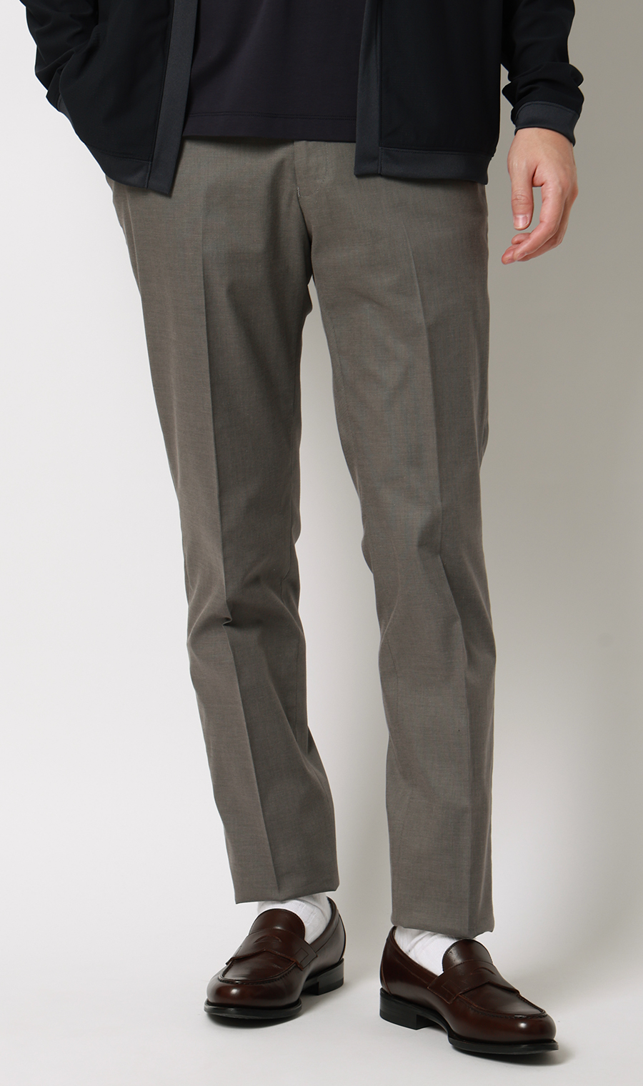 スタイリッシュスラックス【ノータック】【COOLMOTION】 グレー M