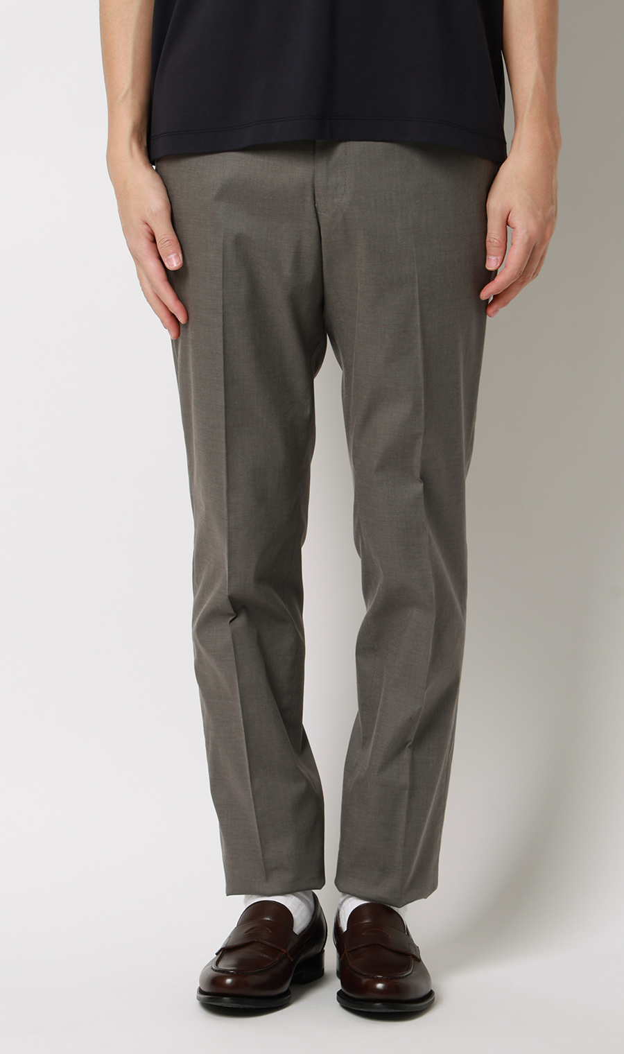 スタイリッシュスラックス【ノータック】【COOLMOTION】 グレー M