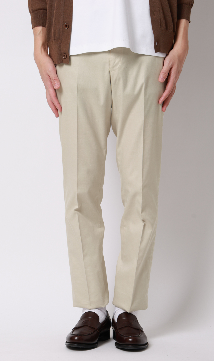 スタイリッシュスラックス【ノータック】【COOLMOTION】 ベージュ S