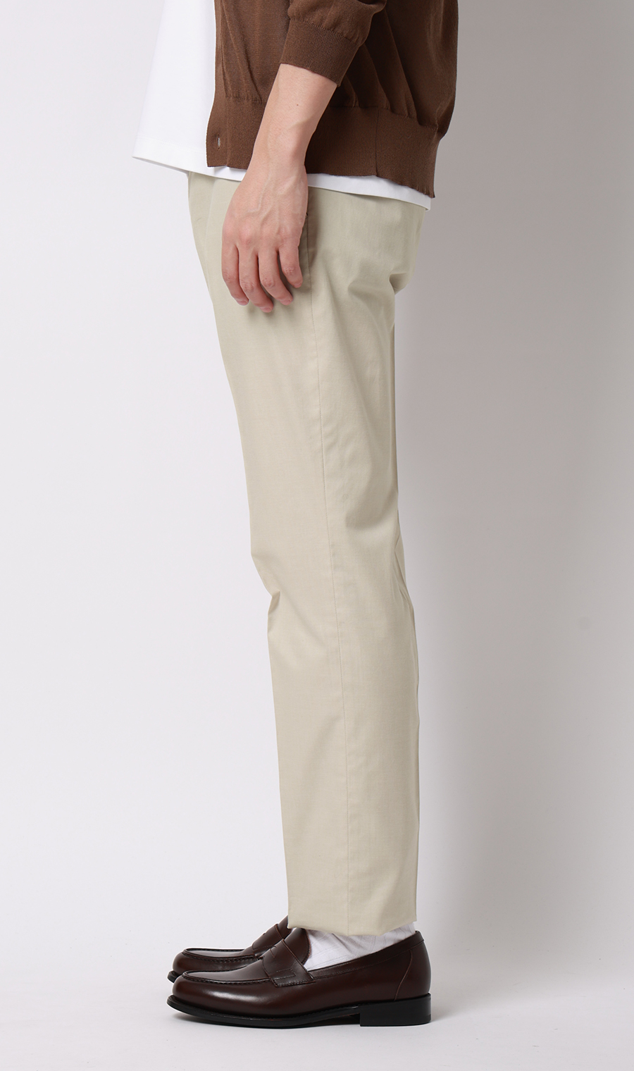 スタイリッシュスラックス【ノータック】【COOLMOTION】 ベージュ S