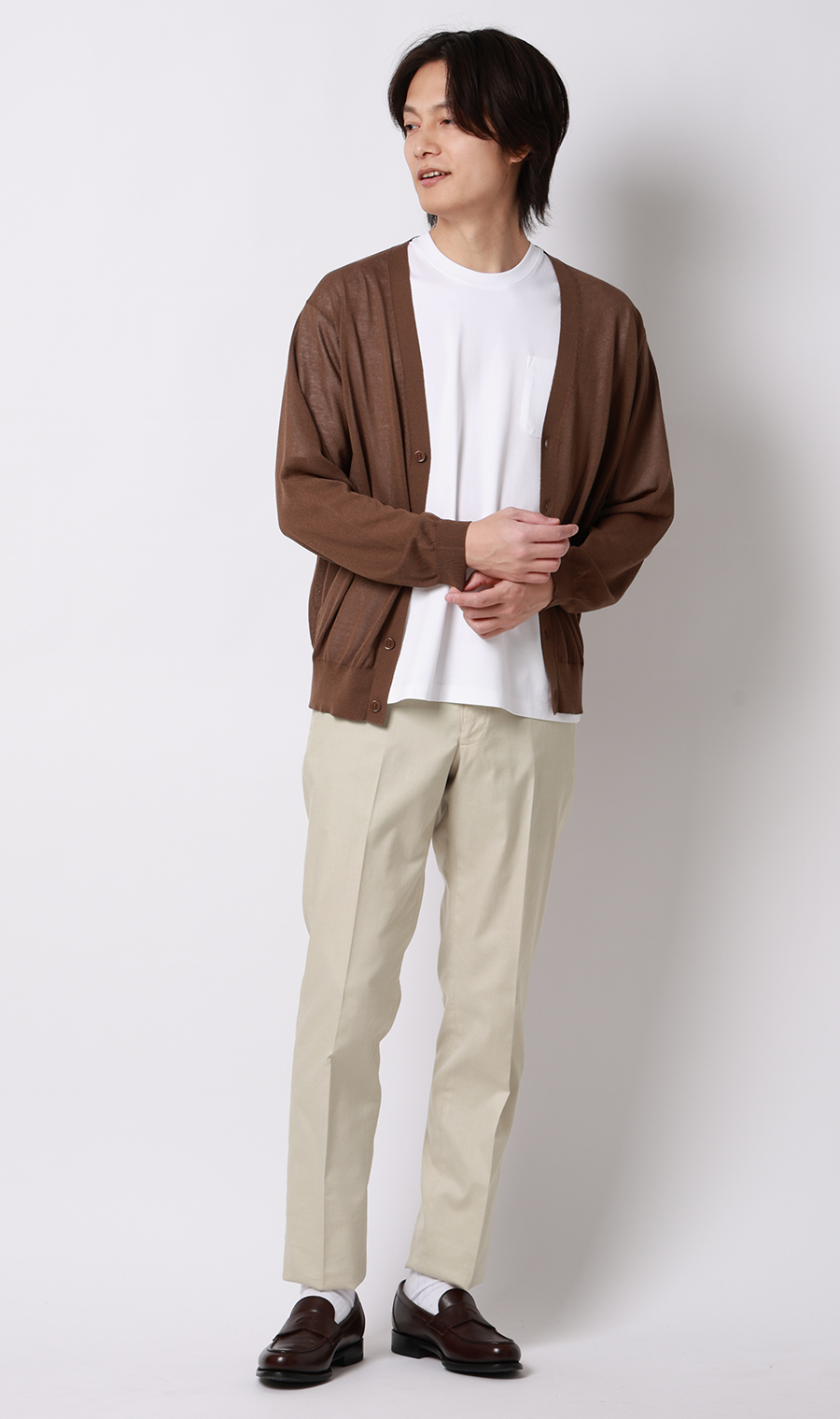 スタイリッシュスラックス【ノータック】【COOLMOTION】 ベージュ S