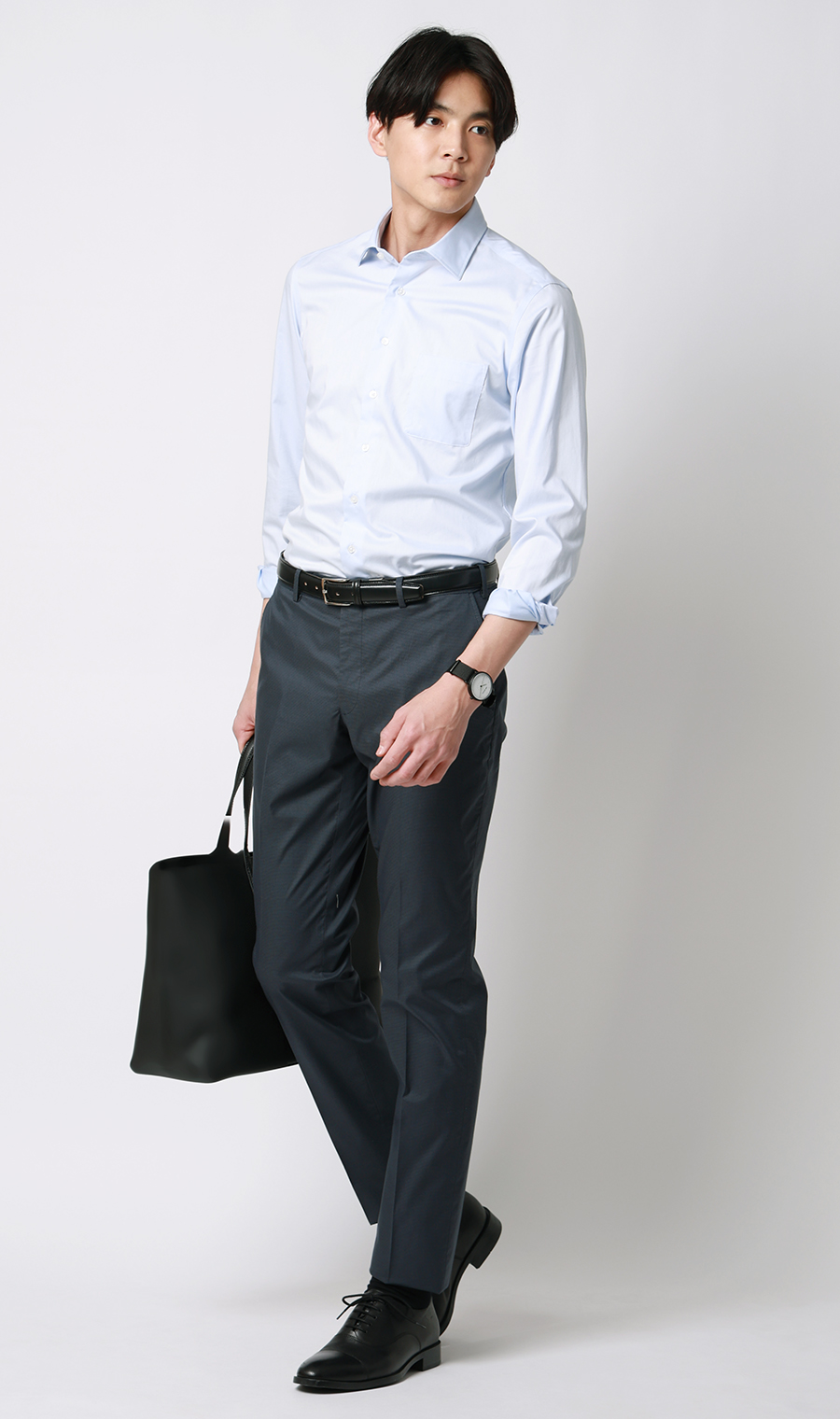 スタイリッシュスラックス【ノータック】【COOLMOTION】 ネイビー S