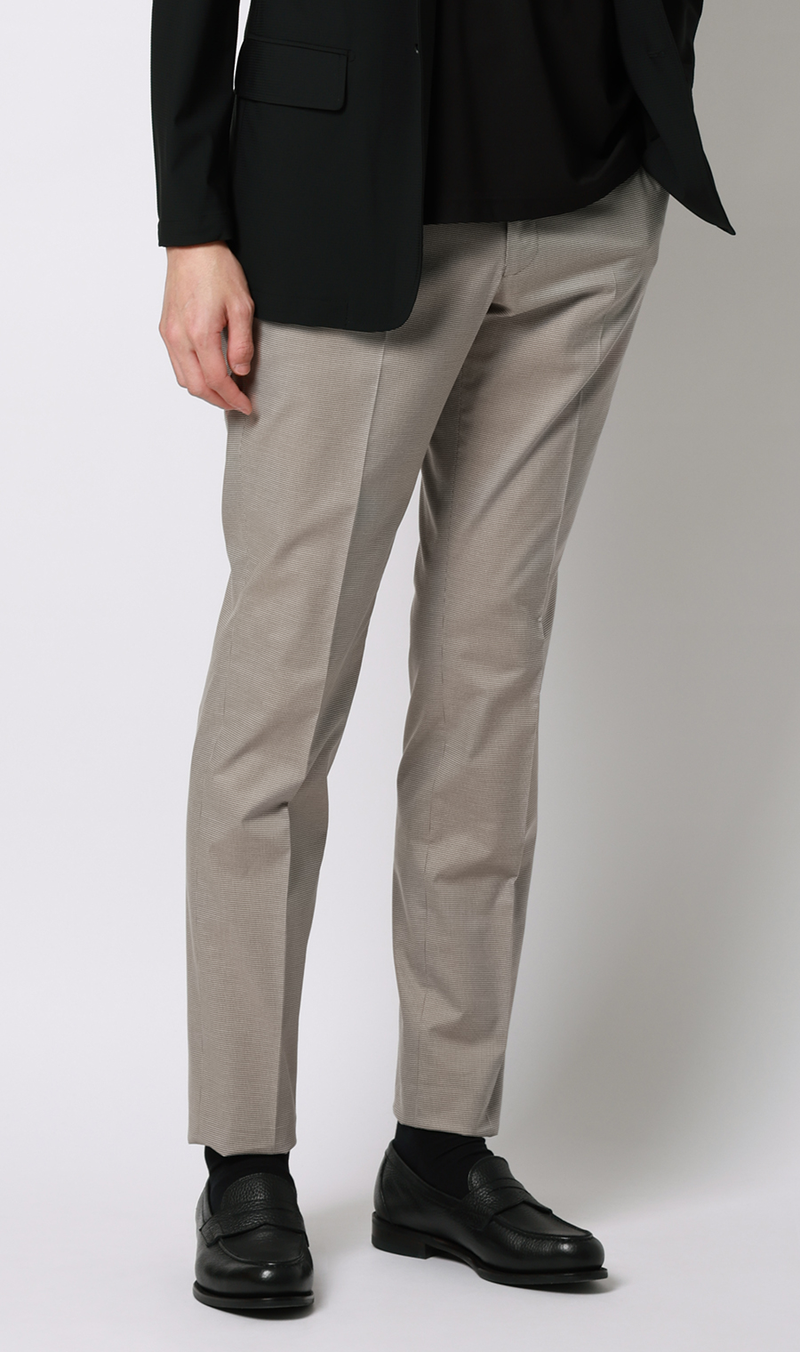 スタイリッシュスラックス【ノータック】【COOLMOTION】 ブラウン S