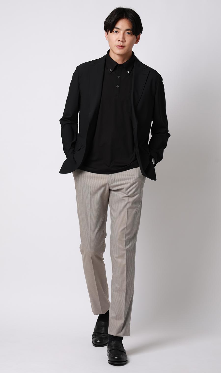 スタイリッシュスラックス【ノータック】【COOLMOTION】 ブラウン S