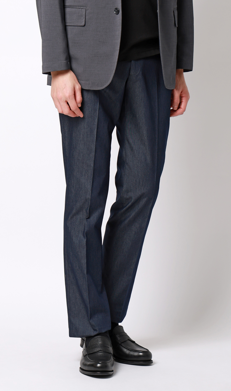 スタイリッシュスラックス【ノータック】【COOLMOTION】 ネイビー M