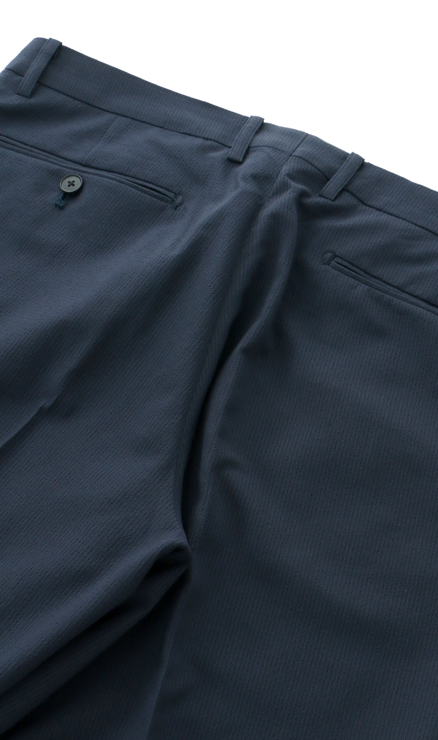 スタイリッシュスラックス【涼】【ノータック】【AMIDO FABRIC】【裾上げ済み】 ネイビー 76cm
