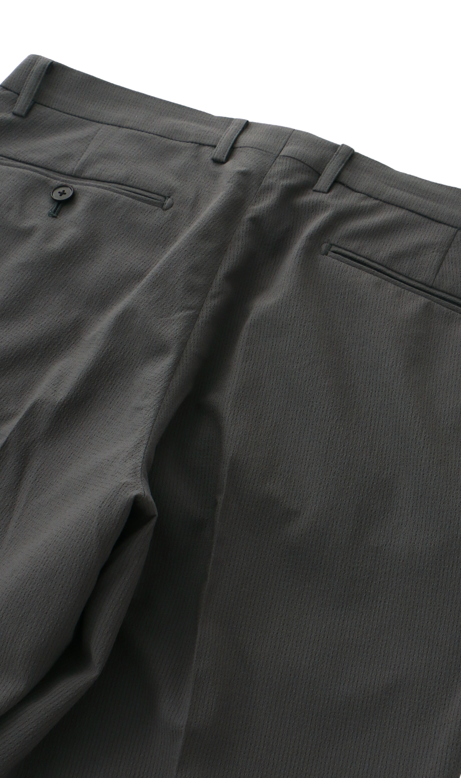 スタイリッシュスラックス【涼】【ノータック】【AMIDO FABRIC】【裾上げ済み】 グレー 76cm