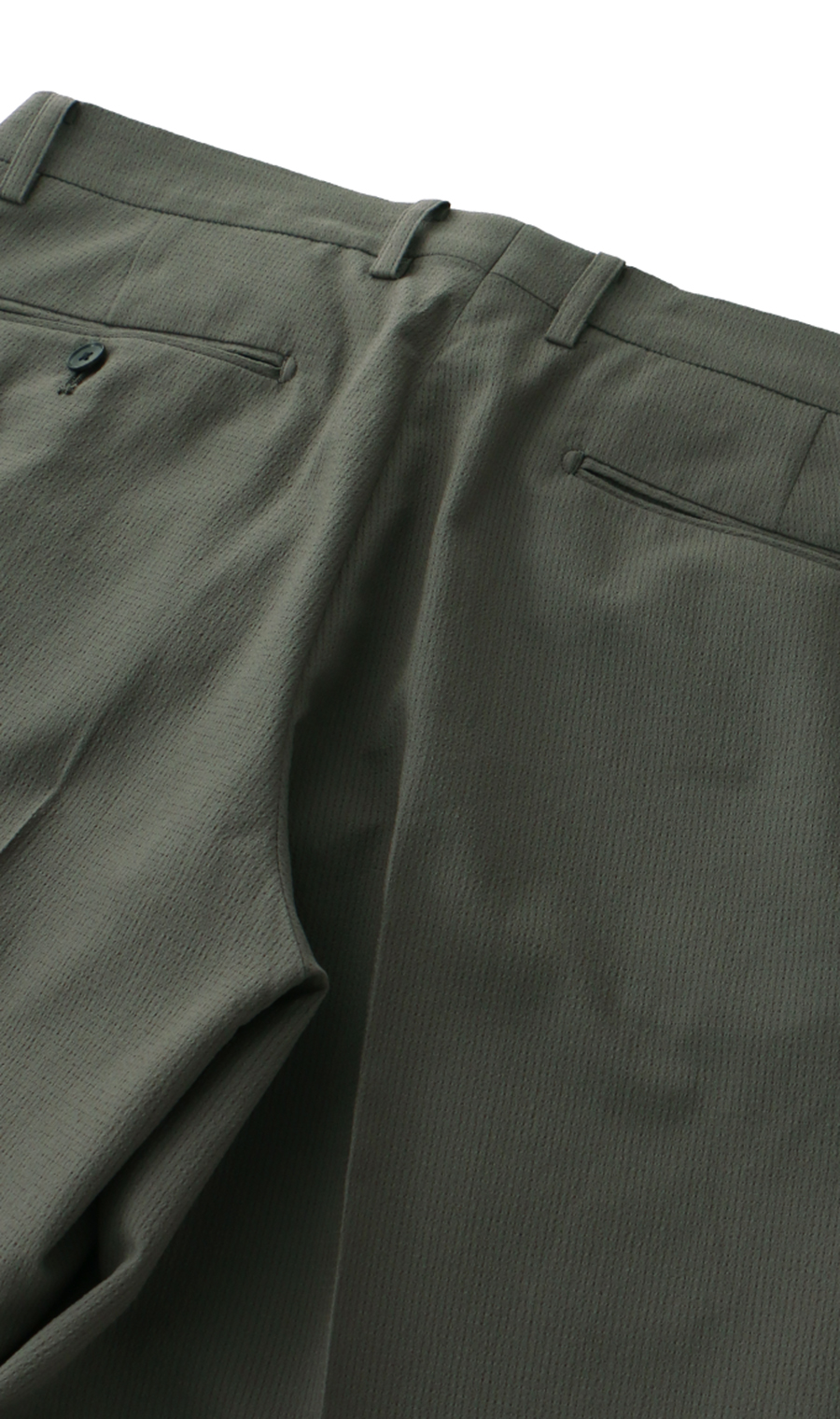 スタイリッシュスラックス【涼】【ノータック】【AMIDO FABRIC】【裾上げ済み】 グリーン 76cm