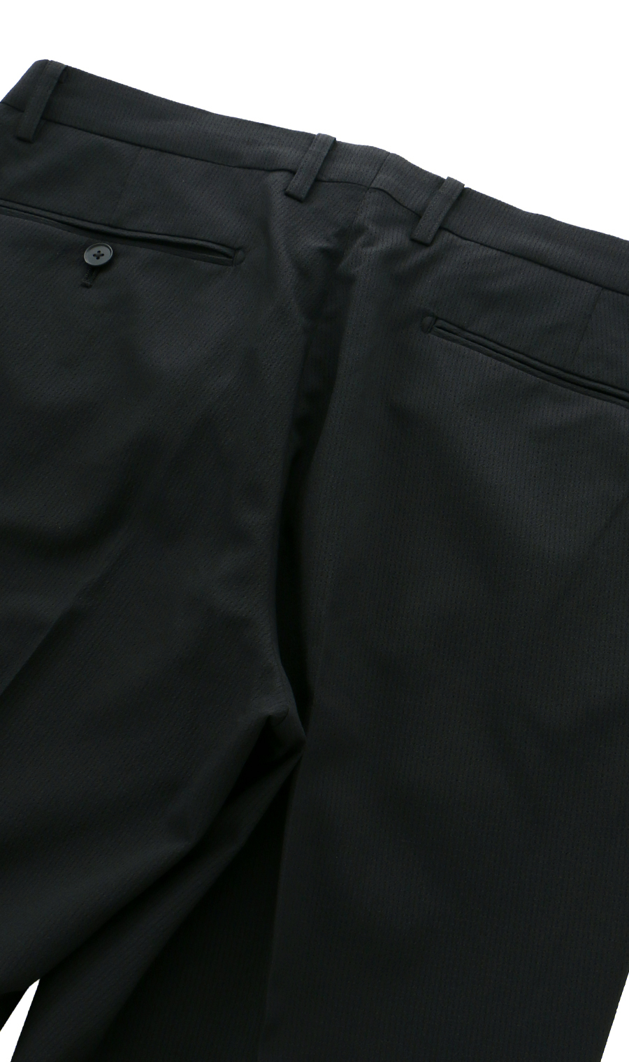 スタイリッシュスラックス【涼】【ノータック】【AMIDO FABRIC】【裾上げ済み】 ブラック 76cm