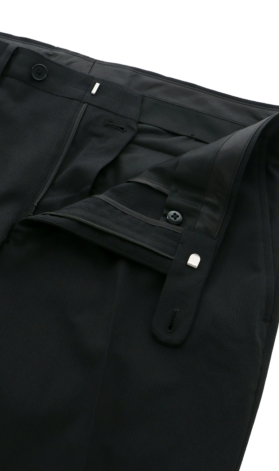 スタイリッシュスラックス【涼】【ノータック】【AMIDO FABRIC】【裾上げ済み】 ブラック 76cm