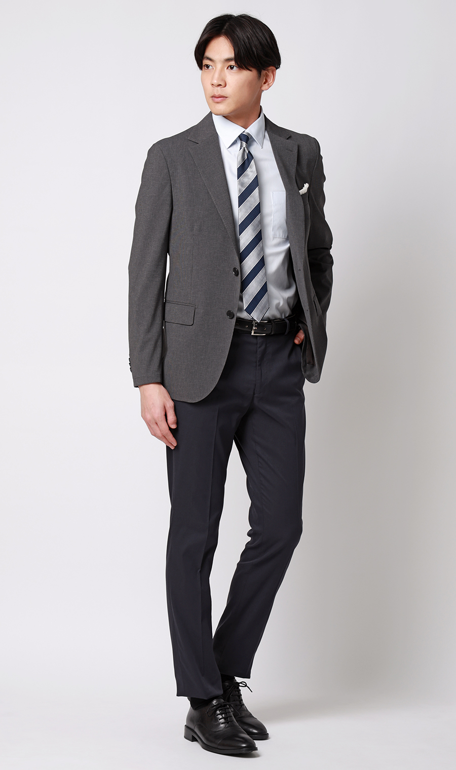 スタイリッシュスラックス【ノータック】【COOLMOTION】 ネイビー S