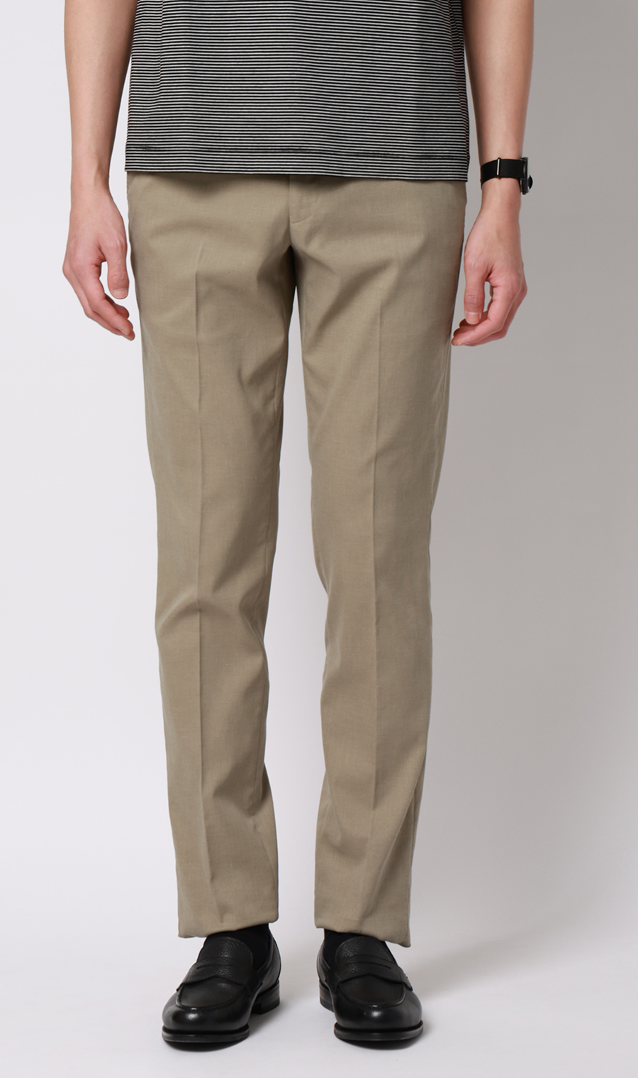 スタイリッシュスラックス【ノータック】【COOLMOTION】 ベージュ S