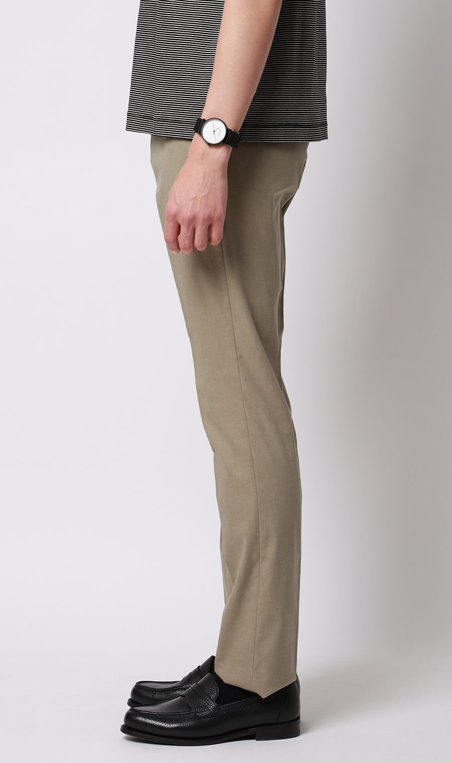 スタイリッシュスラックス【ノータック】【COOLMOTION】 ベージュ S